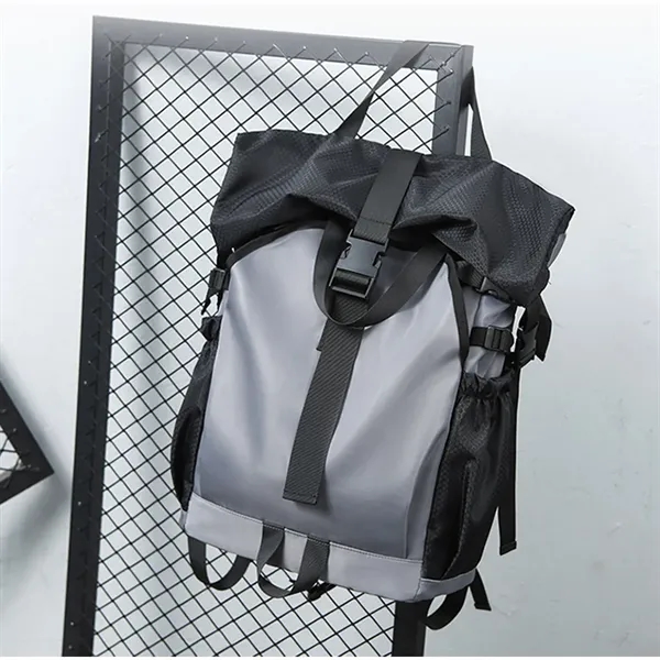 Roll Top Large Capacity Backpack For College, Outdoor - Roll Top Large Capacity Backpack For College, Outdoor - Image 2 of 11