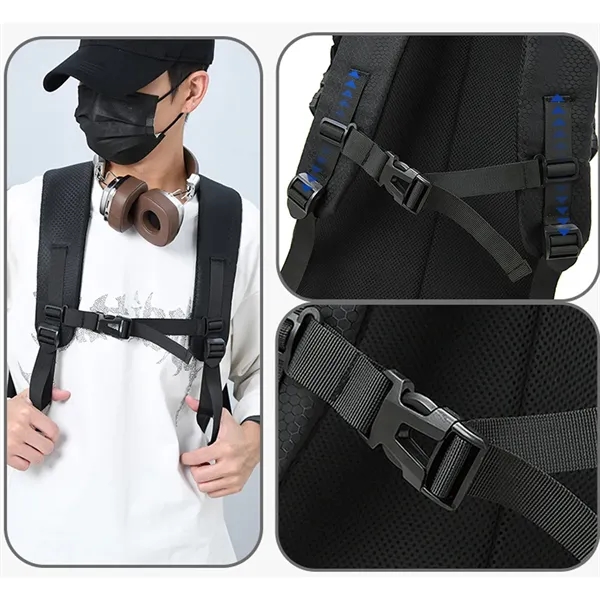 Roll Top Large Capacity Backpack For College, Outdoor - Roll Top Large Capacity Backpack For College, Outdoor - Image 5 of 11