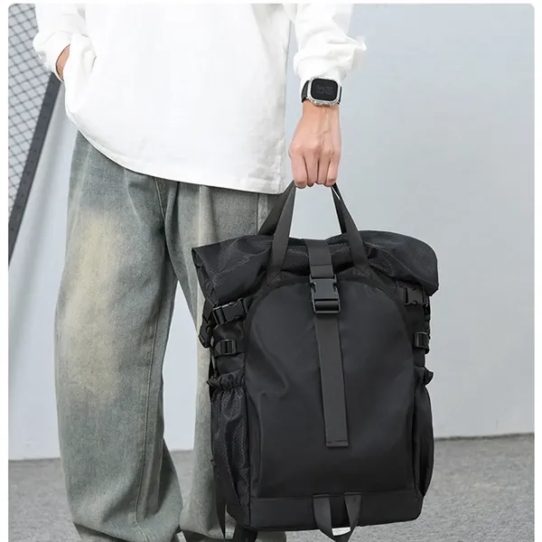 Roll Top Large Capacity Backpack For College, Outdoor - Roll Top Large Capacity Backpack For College, Outdoor - Image 7 of 11