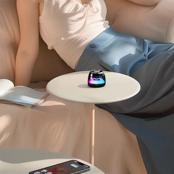 Wireless Mini Bluetooth Speaker with Magnetic Base Plate - Wireless Mini Bluetooth Speaker with Magnetic Base Plate - Image 8 of 11