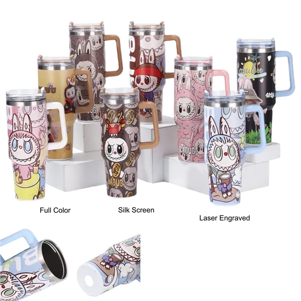 40 oz Labubu Stainless Steel Insulated Tumbler with Handle - 40 oz Labubu Stainless Steel Insulated Tumbler with Handle - Image 0 of 13