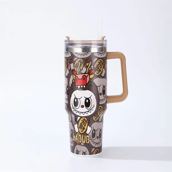 40 oz Labubu Stainless Steel Insulated Tumbler with Handle - 40 oz Labubu Stainless Steel Insulated Tumbler with Handle - Image 2 of 13