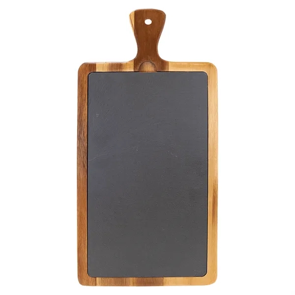 16" x 7 3/4" Acacia Wood/Slate Cutting Board - 16" x 7 3/4" Acacia Wood/Slate Cutting Board - Image 1 of 3