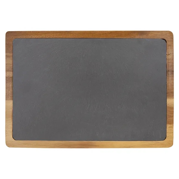 13" x 9" Acacia Wood/Slate Cutting Board - 13" x 9" Acacia Wood/Slate Cutting Board - Image 1 of 3
