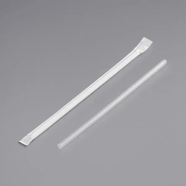 8" Clear Plastic Straw, Wrapped - 8" Clear Plastic Straw, Wrapped - Image 0 of 0
