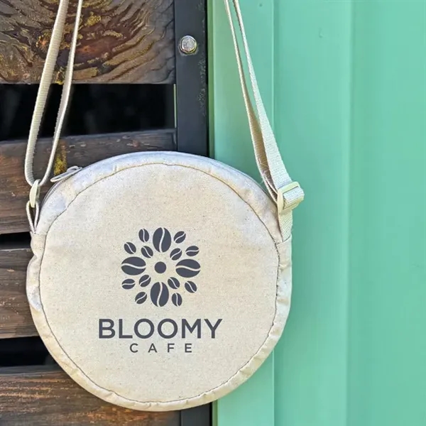 10oz Custom Rhythm Round Cotton Crossbody Bag - 10oz Custom Rhythm Round Cotton Crossbody Bag - Image 0 of 10