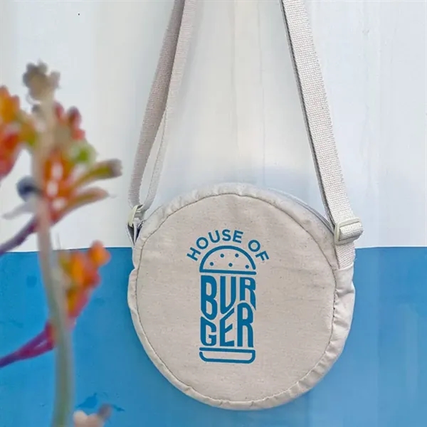 10oz Custom Rhythm Round Cotton Crossbody Bag - 10oz Custom Rhythm Round Cotton Crossbody Bag - Image 2 of 10
