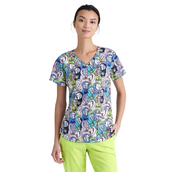 Skechers - Women's Three-Pocket V-Neck Reliance Print Scr... - Skechers - Women's Three-Pocket V-Neck Reliance Print Scr... - Image 3 of 11
