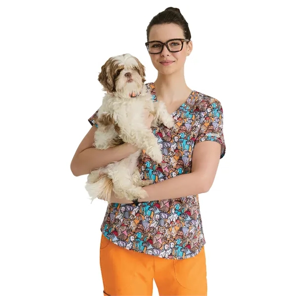 Skechers - Women's Three-Pocket V-Neck Reliance Print Scr... - Skechers - Women's Three-Pocket V-Neck Reliance Print Scr... - Image 11 of 11