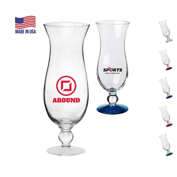 16 oz. USA Made Libbey Custom Printed Hurricane Glasses - 16 oz. USA Made Libbey Custom Printed Hurricane Glasses - Image 0 of 8