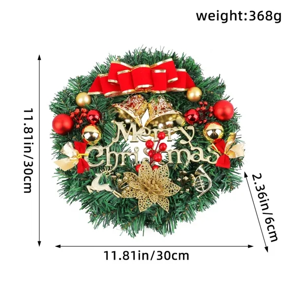 Decorative Christmas Wreath Garland - Customizable Design - Decorative Christmas Wreath Garland - Customizable Design - Image 1 of 8