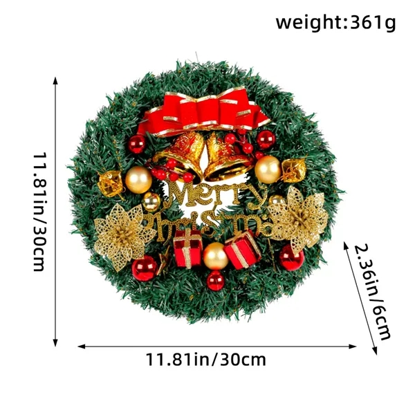 Decorative Christmas Wreath Garland - Customizable Design - Decorative Christmas Wreath Garland - Customizable Design - Image 2 of 8
