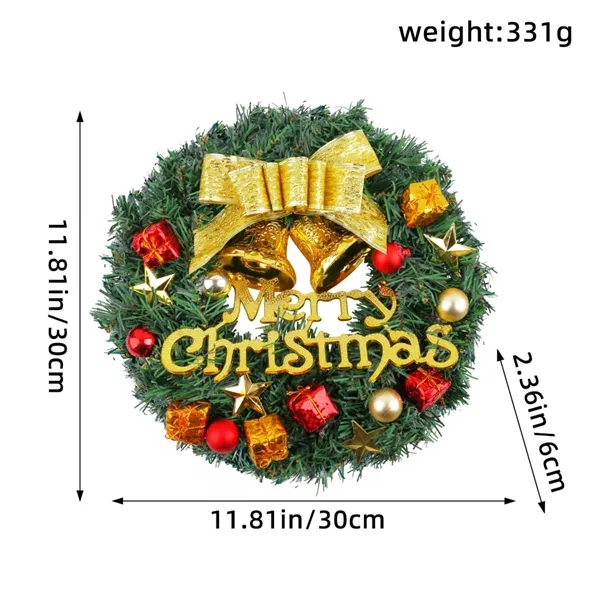 Decorative Christmas Wreath Garland - Customizable Design - Decorative Christmas Wreath Garland - Customizable Design - Image 4 of 8