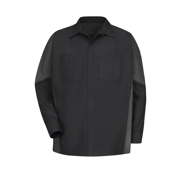 Red Kap Shirts - Men's Long Sleeve Two-Tone Crew Shirt - Red Kap Shirts - Men's Long Sleeve Two-Tone Crew Shirt - Image 3 of 13