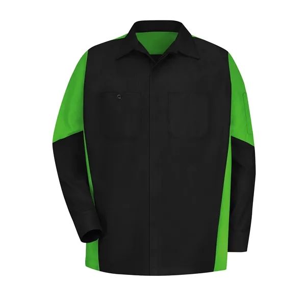 Red Kap Shirts - Men's Long Sleeve Two-Tone Crew Shirt - Red Kap Shirts - Men's Long Sleeve Two-Tone Crew Shirt - Image 5 of 13
