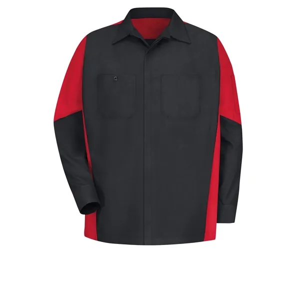 Red Kap Shirts - Men's Long Sleeve Two-Tone Crew Shirt - Red Kap Shirts - Men's Long Sleeve Two-Tone Crew Shirt - Image 6 of 13