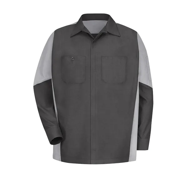 Red Kap Shirts - Men's Long Sleeve Two-Tone Crew Shirt - Red Kap Shirts - Men's Long Sleeve Two-Tone Crew Shirt - Image 10 of 13