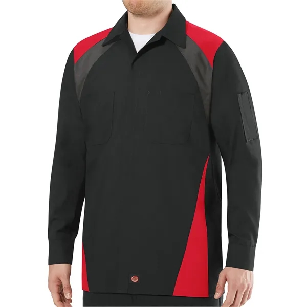 Red Kap Shirts - Men's Long Sleeve Tri-Color Shop Shirt - Red Kap Shirts - Men's Long Sleeve Tri-Color Shop Shirt - Image 3 of 5