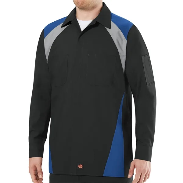 Red Kap Shirts - Men's Long Sleeve Tri-Color Shop Shirt - Red Kap Shirts - Men's Long Sleeve Tri-Color Shop Shirt - Image 5 of 5