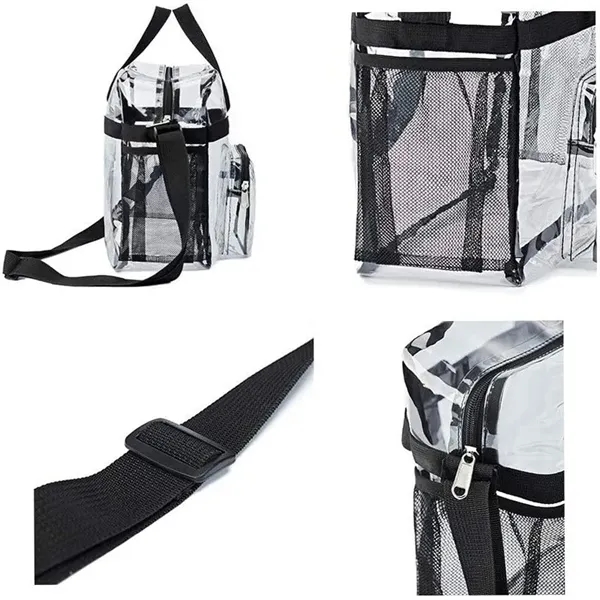 Clear Tote Bag with Handle and Adjustable Strap - Clear Tote Bag with Handle and Adjustable Strap - Image 1 of 4