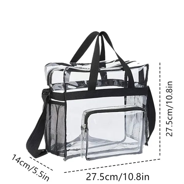 Clear Tote Bag with Handle and Adjustable Strap - Clear Tote Bag with Handle and Adjustable Strap - Image 3 of 4