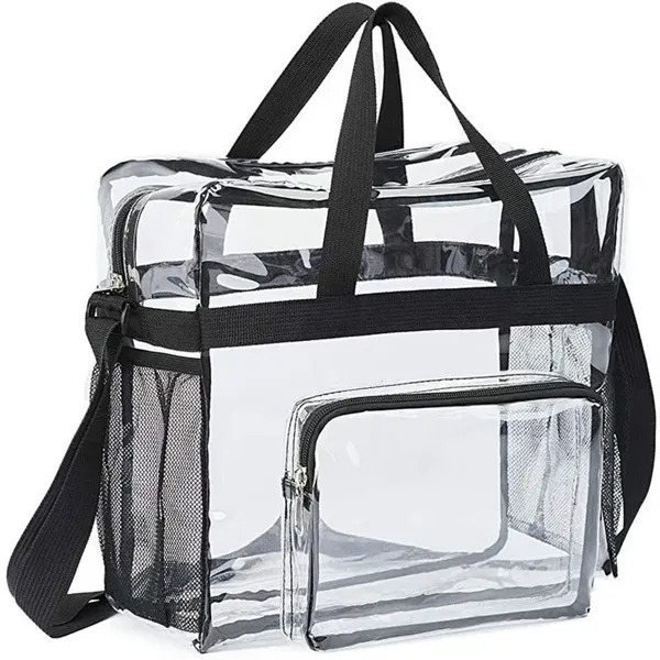 Clear Tote Bag with Handle and Adjustable Strap - Clear Tote Bag with Handle and Adjustable Strap - Image 4 of 4
