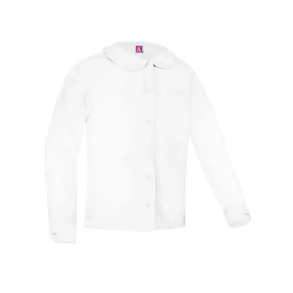 A+ Uniforms Woven Shirts - Girls' Peter Pan Long Sleeve B... - A+ Uniforms Woven Shirts - Girls' Peter Pan Long Sleeve B... - Image 1 of 1