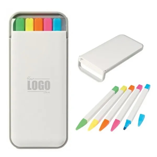 5-in-1 Highlighter Set in a Case - 5-in-1 Highlighter Set in a Case - Image 0 of 2