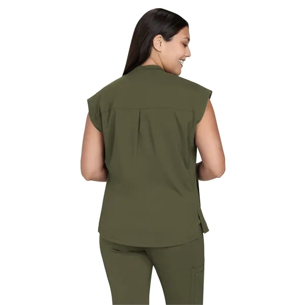 Basics - Women's Two-Pocket Round Neck Scrub Top - Basics - Women's Two-Pocket Round Neck Scrub Top - Image 10 of 11