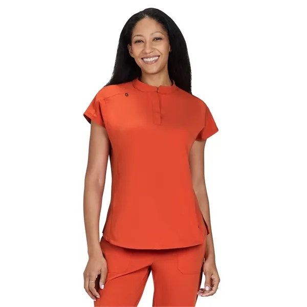 koi - Next Gen - Womens Two-Pocket Button Closure Scrub Top - koi - Next Gen - Womens Two-Pocket Button Closure Scrub Top - Image 3 of 7