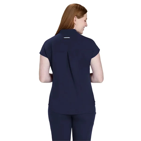 koi - Next Gen - Womens Two-Pocket Button Closure Scrub Top - koi - Next Gen - Womens Two-Pocket Button Closure Scrub Top - Image 4 of 7