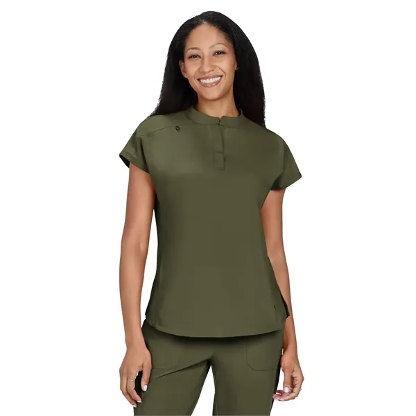 koi - Next Gen - Womens Two-Pocket Button Closure Scrub Top - koi - Next Gen - Womens Two-Pocket Button Closure Scrub Top - Image 7 of 7