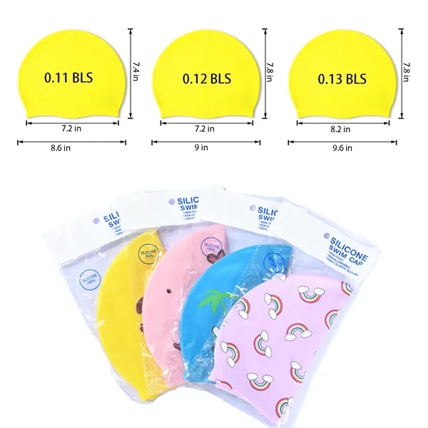 Custom Children Silicone Swimming Cap - Custom Children Silicone Swimming Cap - Image 1 of 3