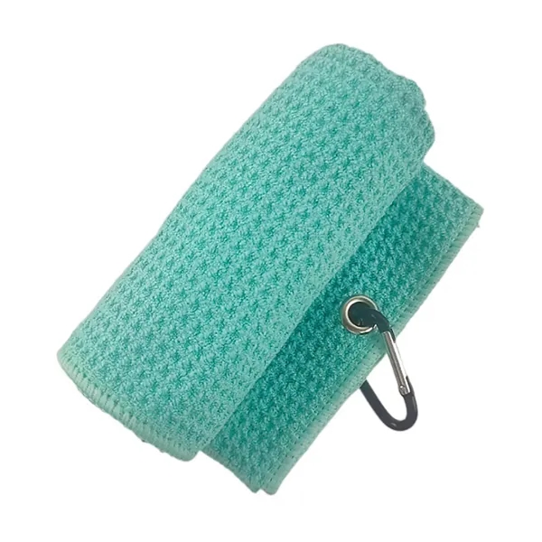 Microfiber Golf Towels with Carabiner Clip - Microfiber Golf Towels with Carabiner Clip - Image 4 of 10