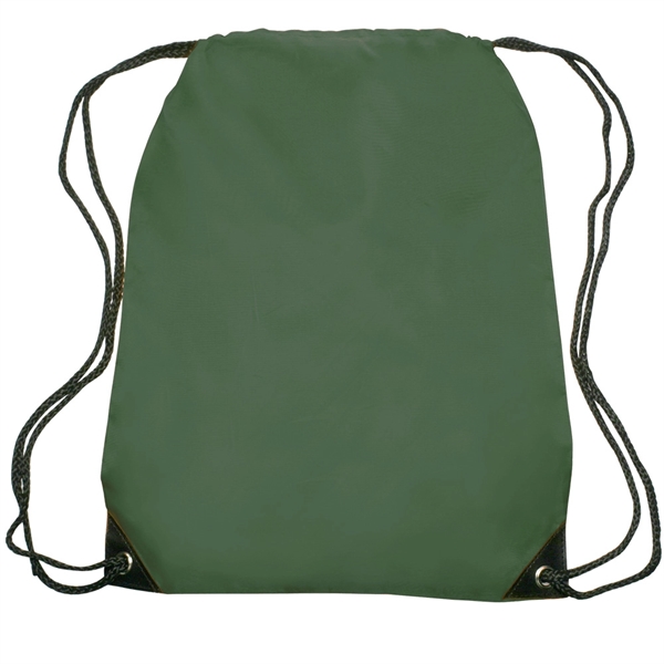 Quick Ship Drawstring Backpack w/ Reinforced Corners 14"x18" - Quick Ship Drawstring Backpack w/ Reinforced Corners 14"x18" - Image 15 of 28