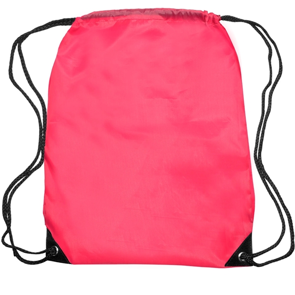 Quick Ship Drawstring Backpack w/ Reinforced Corners 14"x18" - Quick Ship Drawstring Backpack w/ Reinforced Corners 14"x18" - Image 16 of 28
