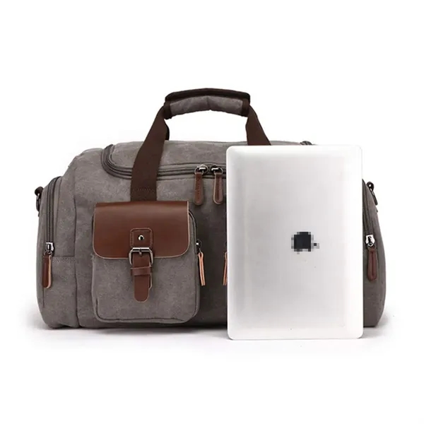 Large-capacity Wear-resistant Canvas Travel Bag - Large-capacity Wear-resistant Canvas Travel Bag - Image 5 of 11