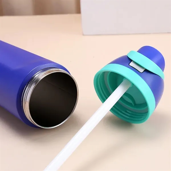 Vacuum Insulated Stainless Steel Water Bottle with Spout - Vacuum Insulated Stainless Steel Water Bottle with Spout - Image 3 of 9