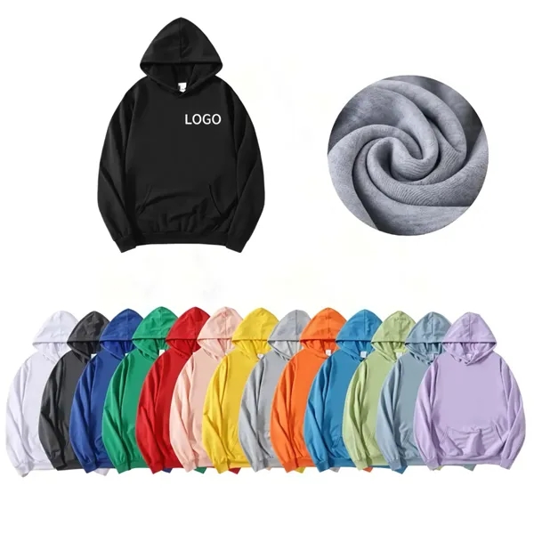 Kangaroo Pocket Long Sleeve Loose Hoodie Sweatshirt - Kangaroo Pocket Long Sleeve Loose Hoodie Sweatshirt - Image 0 of 1
