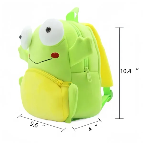 Toddler Cartoon Frog Plush Backpack - Toddler Cartoon Frog Plush Backpack - Image 1 of 1