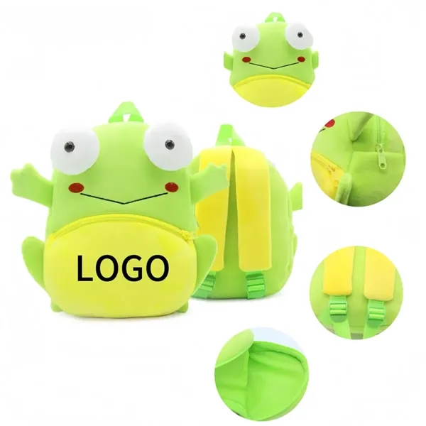 Toddler Cartoon Frog Plush Backpack - Toddler Cartoon Frog Plush Backpack - Image 0 of 1