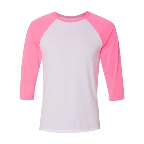 BELLA + CANVAS Unisex Three-Quarter Sleeve Baseball Tee - BELLA + CANVAS Unisex Three-Quarter Sleeve Baseball Tee - Image 77 of 89