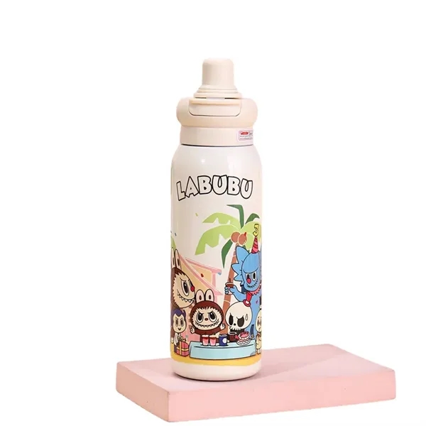 22 oz LABUBU Cartoon Insulated Dual-Drink Bottle with Straw - 22 oz LABUBU Cartoon Insulated Dual-Drink Bottle with Straw - Image 16 of 32