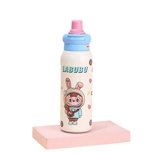 22 oz LABUBU Cartoon Insulated Dual-Drink Bottle with Straw - 22 oz LABUBU Cartoon Insulated Dual-Drink Bottle with Straw - Image 18 of 32