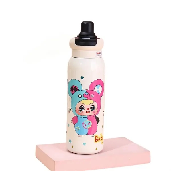 22 oz LABUBU Cartoon Insulated Dual-Drink Bottle with Straw - 22 oz LABUBU Cartoon Insulated Dual-Drink Bottle with Straw - Image 19 of 32