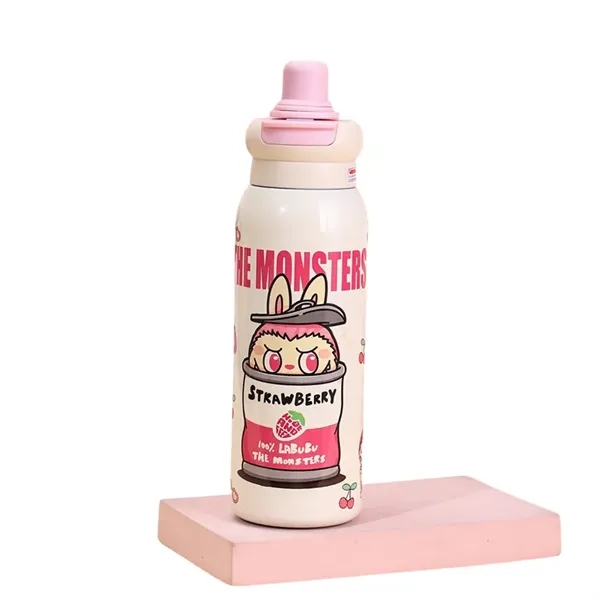 22 oz LABUBU Cartoon Insulated Dual-Drink Bottle with Straw - 22 oz LABUBU Cartoon Insulated Dual-Drink Bottle with Straw - Image 20 of 32