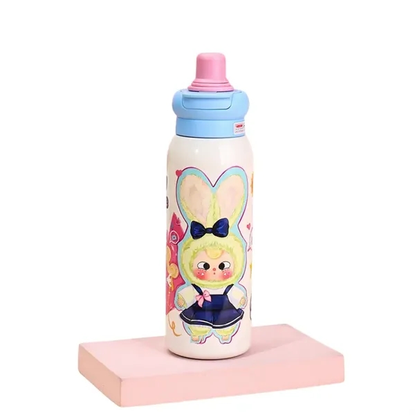 22 oz LABUBU Cartoon Insulated Dual-Drink Bottle with Straw - 22 oz LABUBU Cartoon Insulated Dual-Drink Bottle with Straw - Image 21 of 32
