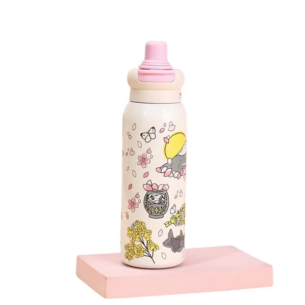 22 oz LABUBU Cartoon Insulated Dual-Drink Bottle with Straw - 22 oz LABUBU Cartoon Insulated Dual-Drink Bottle with Straw - Image 23 of 32