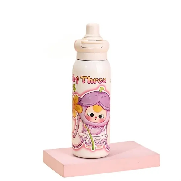 22 oz LABUBU Cartoon Insulated Dual-Drink Bottle with Straw - 22 oz LABUBU Cartoon Insulated Dual-Drink Bottle with Straw - Image 26 of 32