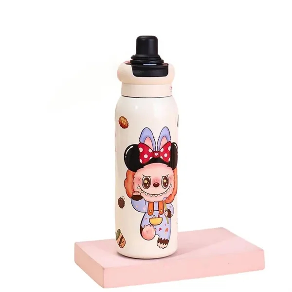 22 oz LABUBU Cartoon Insulated Dual-Drink Bottle with Straw - 22 oz LABUBU Cartoon Insulated Dual-Drink Bottle with Straw - Image 27 of 32